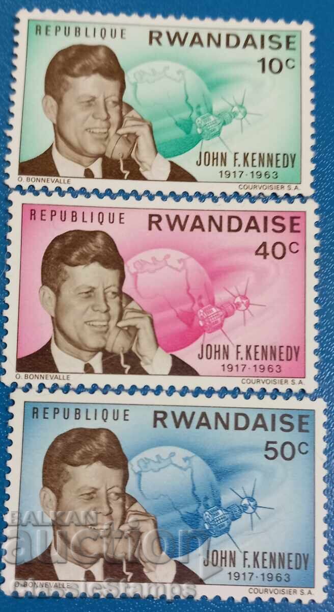 Καθαρές γραμματόσημες Ρουάντα Κένεντι 1965