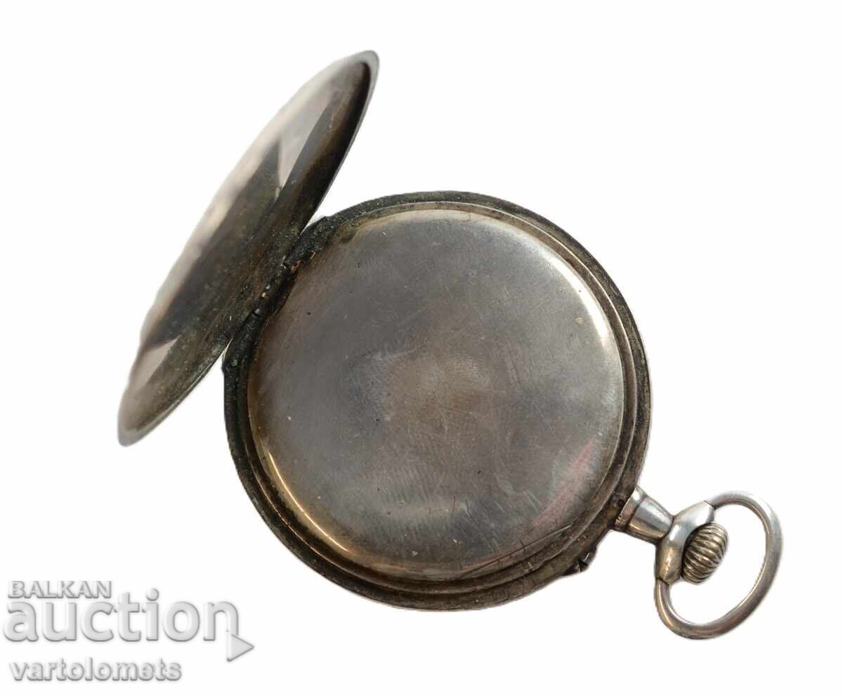 Licitație Ceas de buzunar din argint antic - Funcționează