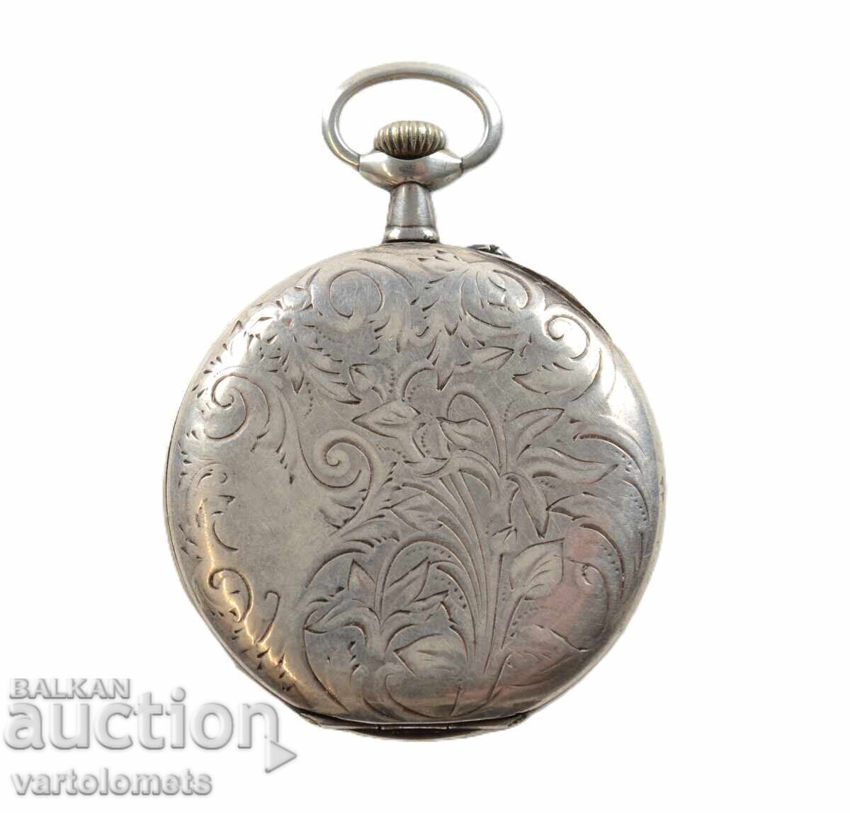 Livrarea Ceas de buzunar din argint antic - Funcționează