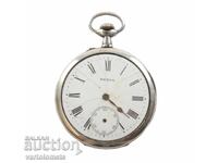 Старинен сребърен джобен часовник  -   работи