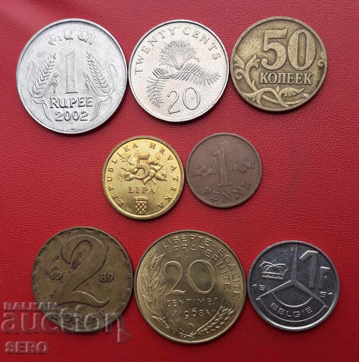 Mixed lot of 8 coins