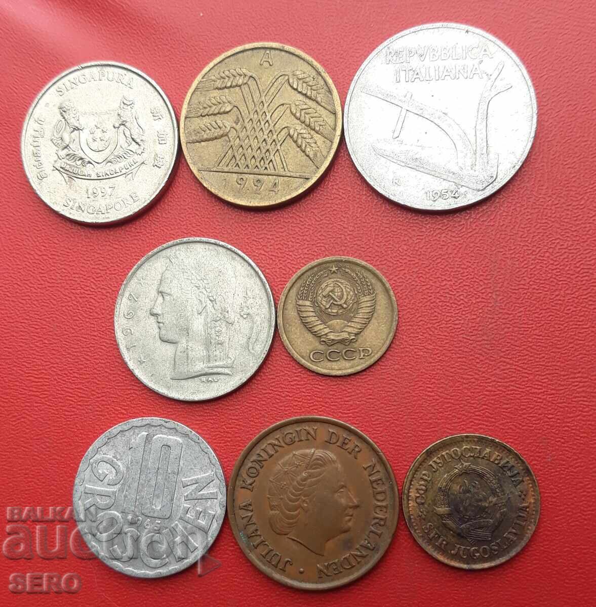 Mixed lot of 8 coins with price 1.01 BGN | € 0.52 Mixed lot of 8 coins with price 1.01 BGN | € 0.52