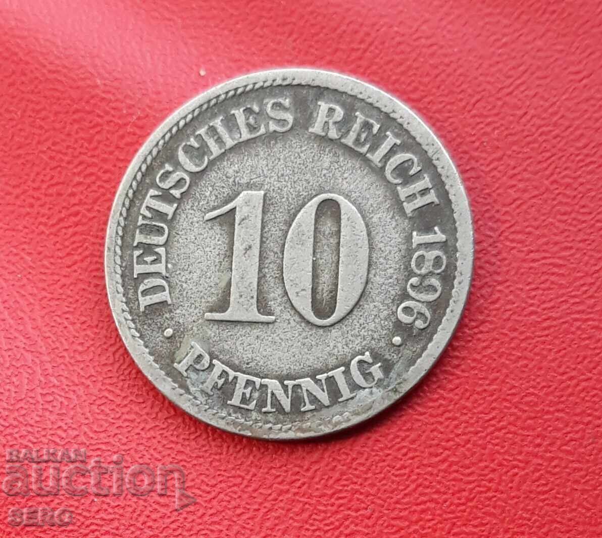 Γερμανία-10 Pfennig 1896 F-Stuttgart Γερμανία-10 Pfennig 1896 F-Stuttgart