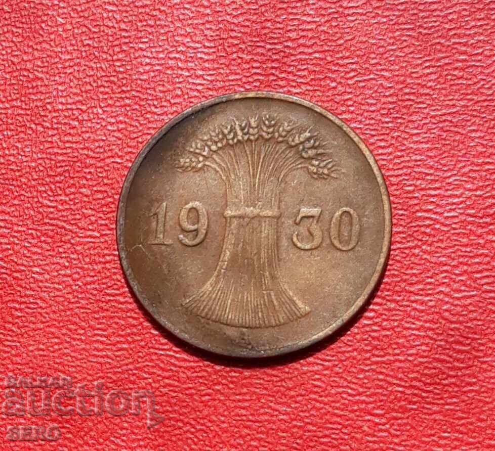Germany-1 pfennig 1930 A-Berlin with price 0.50 BGN | € 0.26