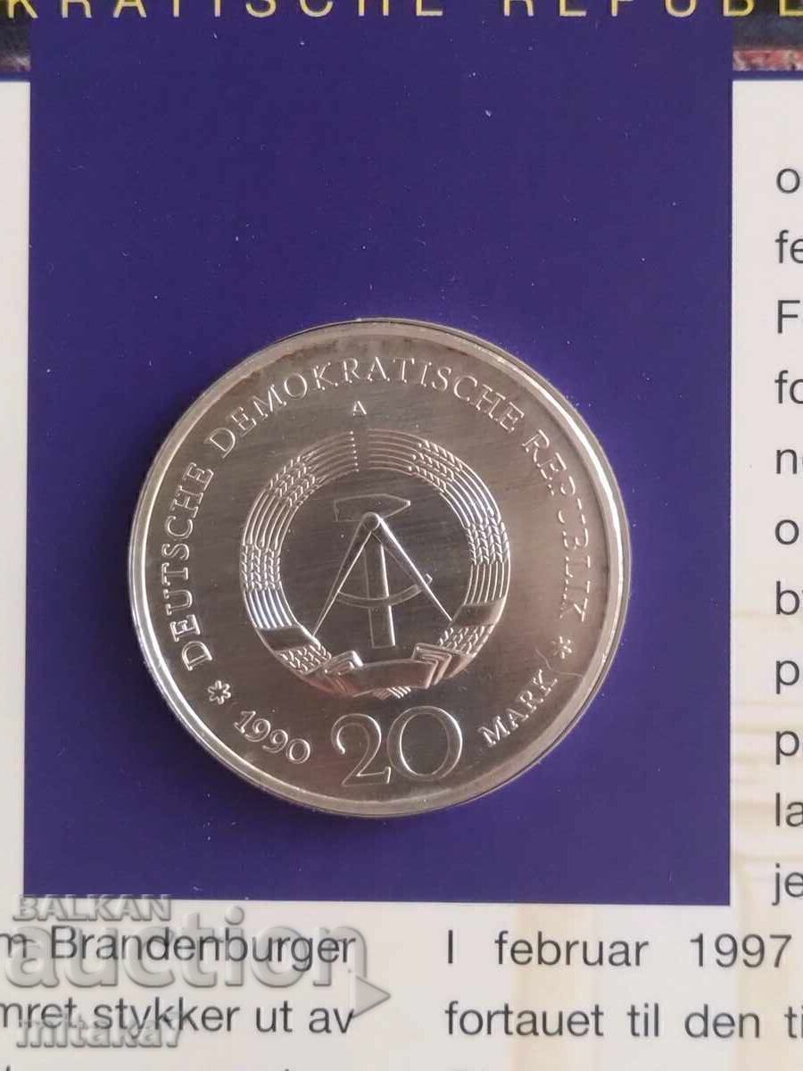 20 μάρκα 1990, Γερμανία με τιμή € 54.00 | 105.62 BGN 20 μάρκα 1990, Γερμανία με τιμή € 54.00 | 105.62 BGN