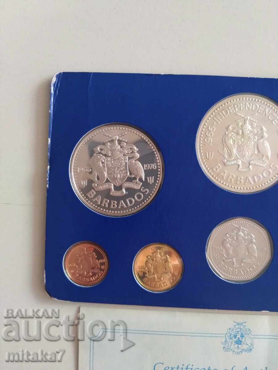 Auction  Set of coins from 1976, Barbados