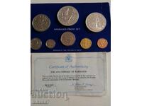 Set of coins from 1976, Barbados