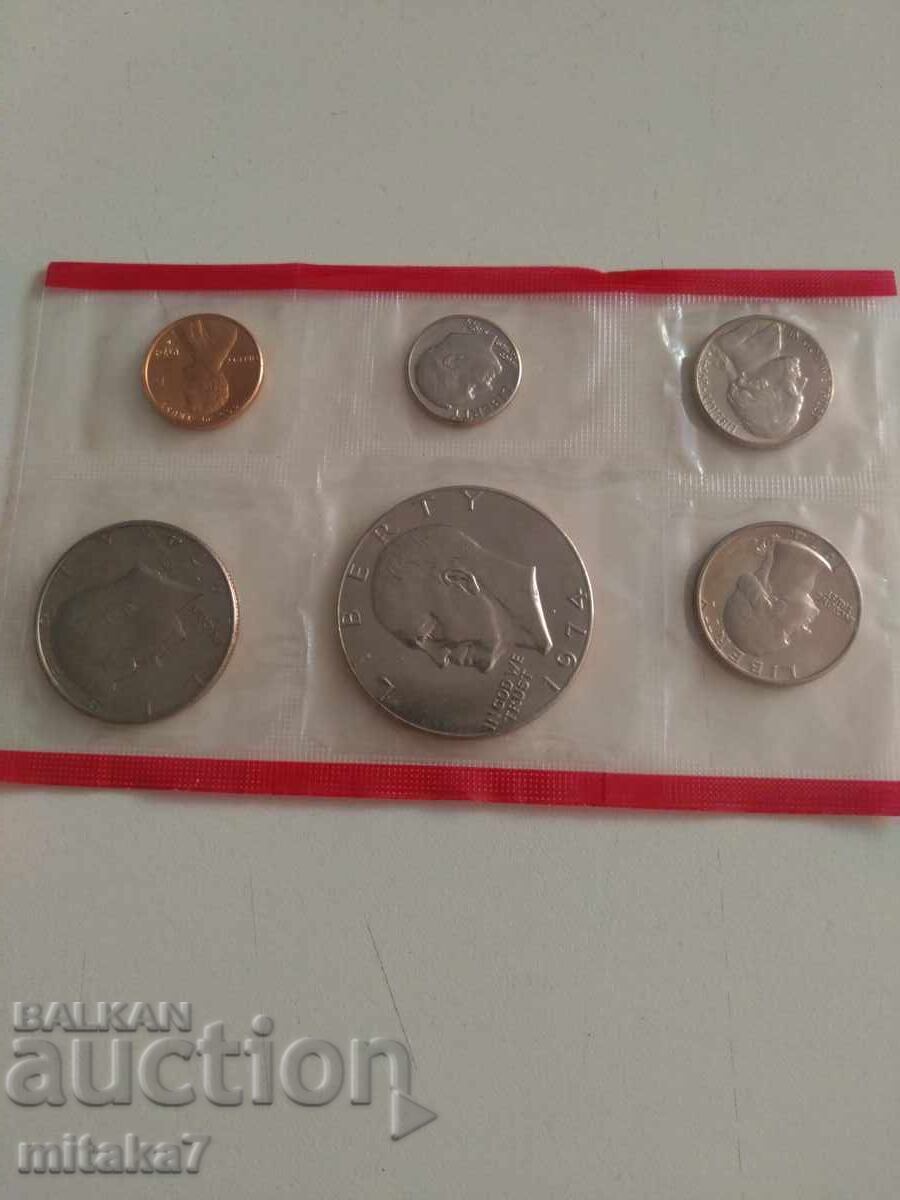 Доставка на Сет монети 1974 година, САЩ