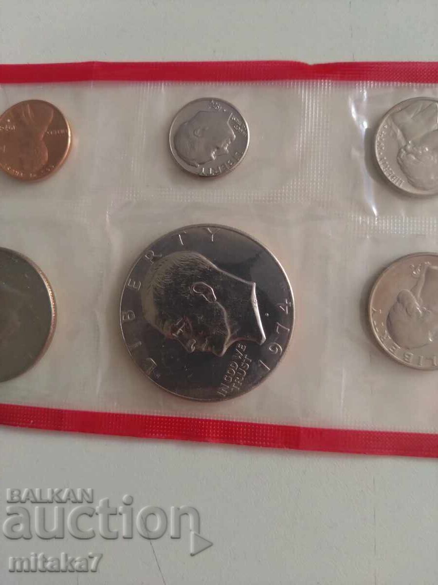 Сет монети 1974 година, САЩ Сет монети 1974 година, САЩ