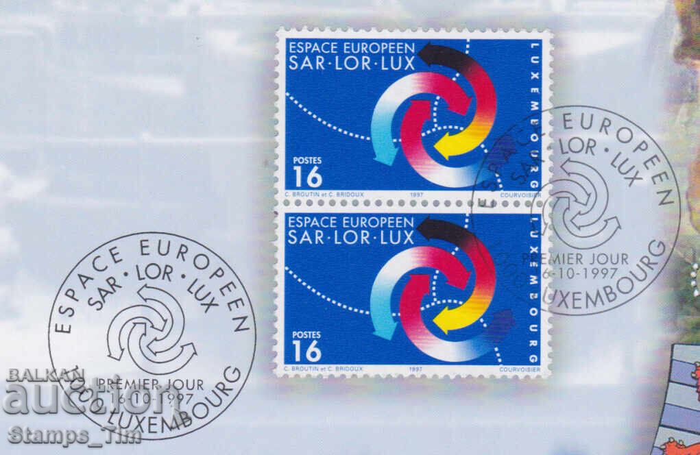 322016 / Люксембург 1997 - Европейски регион Saar-Lor-Lux с цена 3.00 лв. | € 1.53 322016 / Люксембург 1997 - Европейски регион Saar-Lor-Lux с цена 3.00 лв. | € 1.53