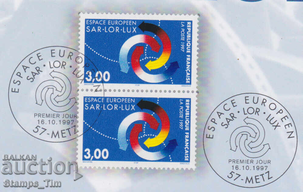 322017 / Λουξεμβούργο 1997 - Ευρωπαϊκή Περιοχή Saar-Lor-Lux με τιμή 3.00 BGN | € 1.53