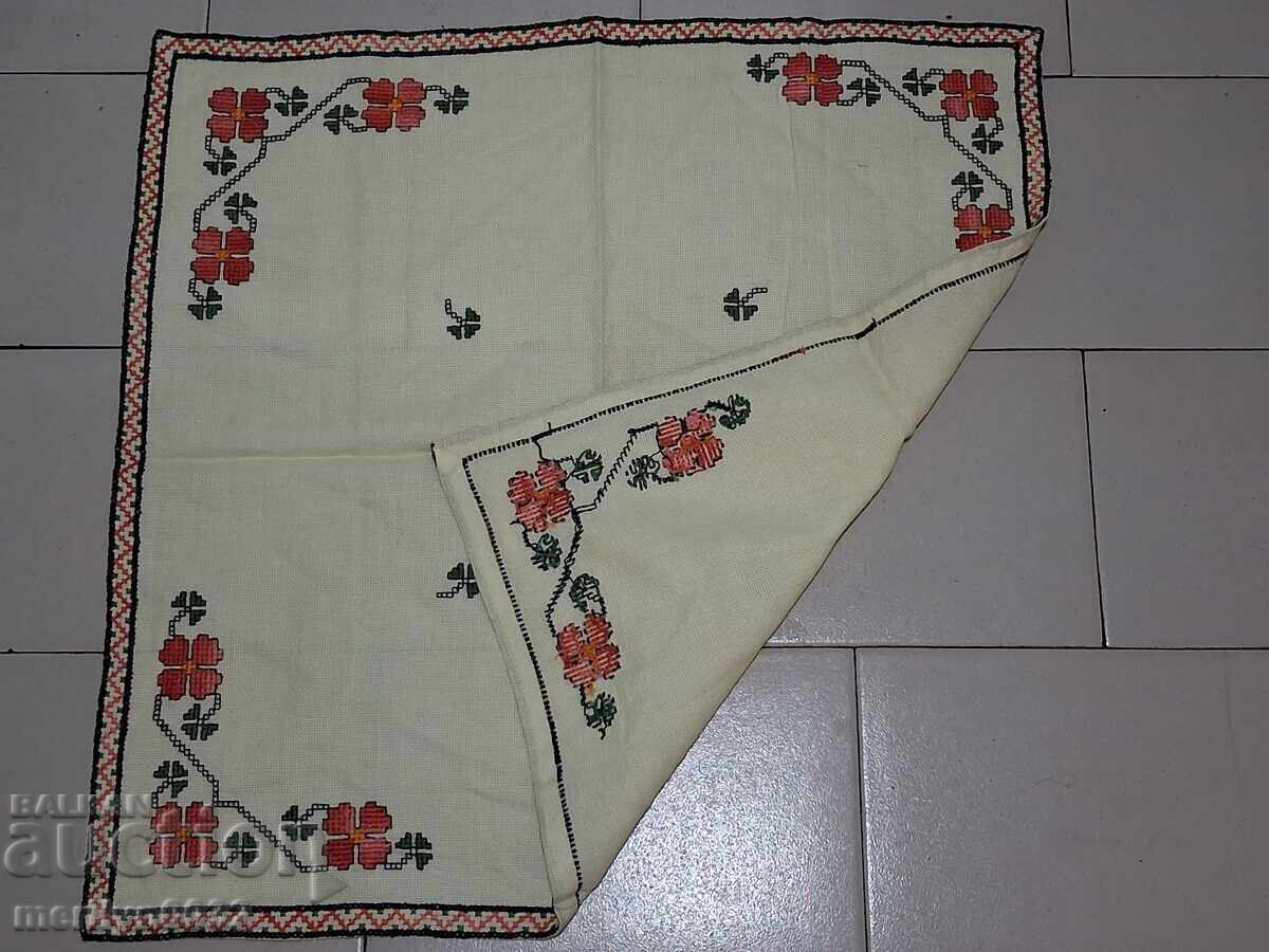 Old plaid with embroidery tablecloth with price 50.00 BGN | € 25.56