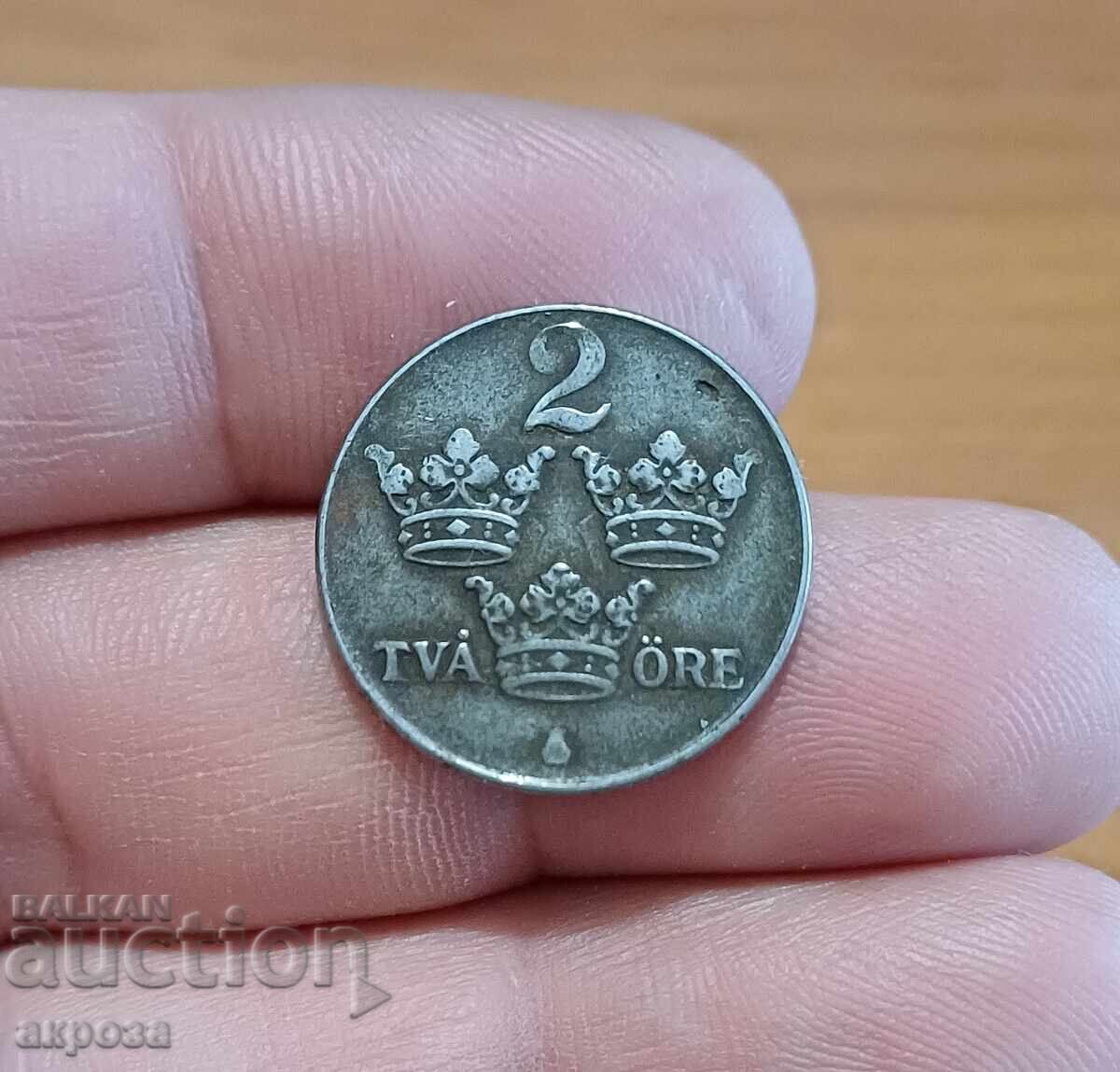 2 öre Sweden 1945