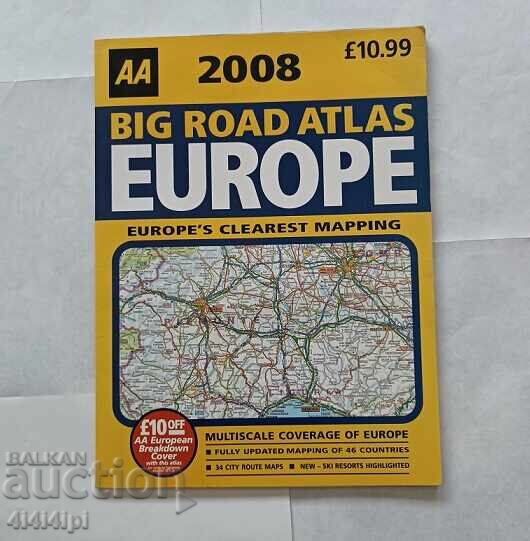 Голям Атлас "Автомобилни пътища"  Европа 2008