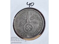 Germany Third Reich 2 Marks 1937 Silver!