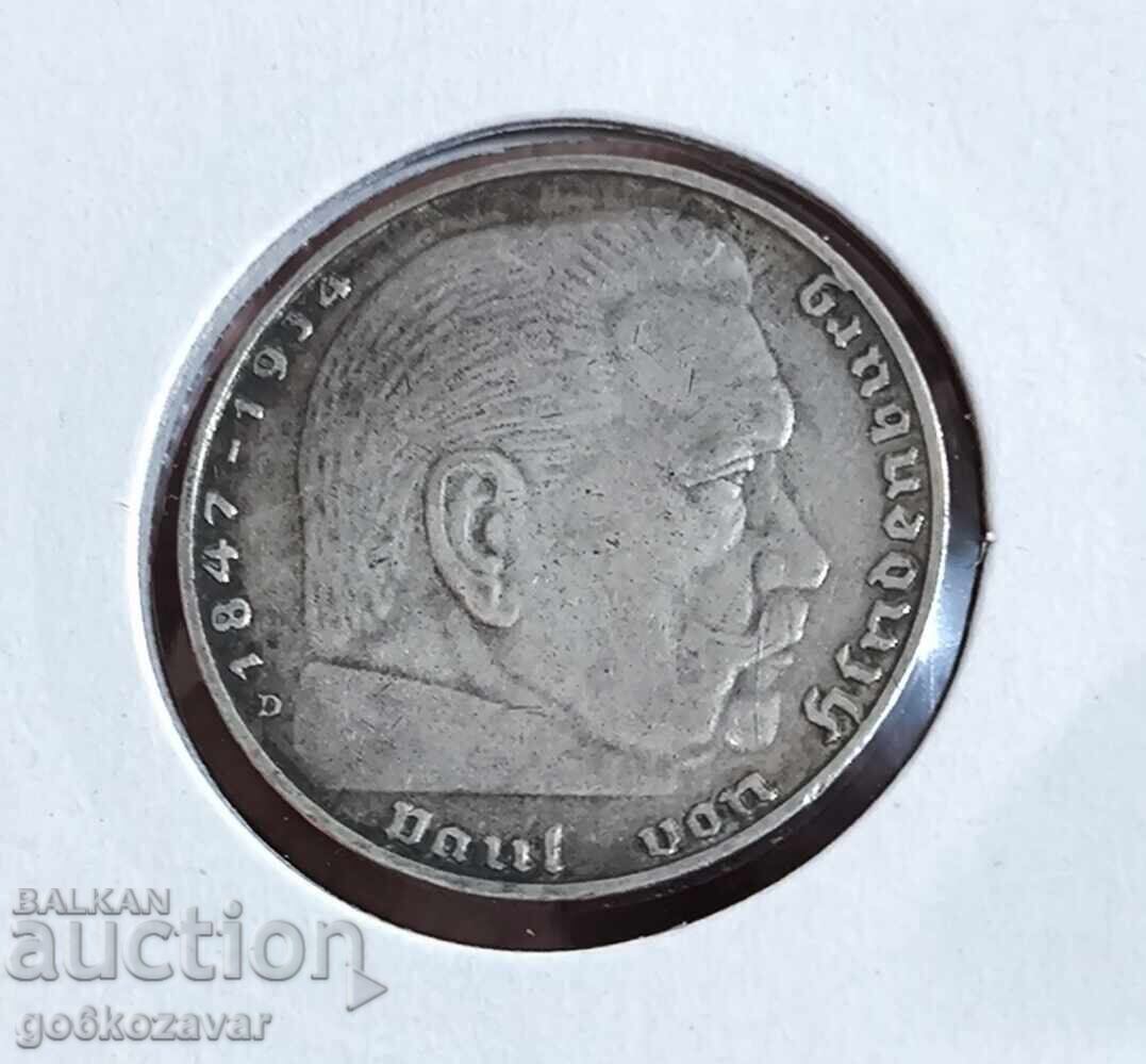 Germany Third Reich 2 Marks 1937 Silver! with price 26.00 BGN | € 13.29