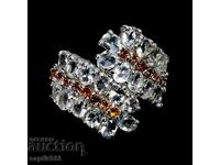 INELE DE DESIGN UNIC, RAFINATE, CU ACVAMARIN ȘI SAFIRE