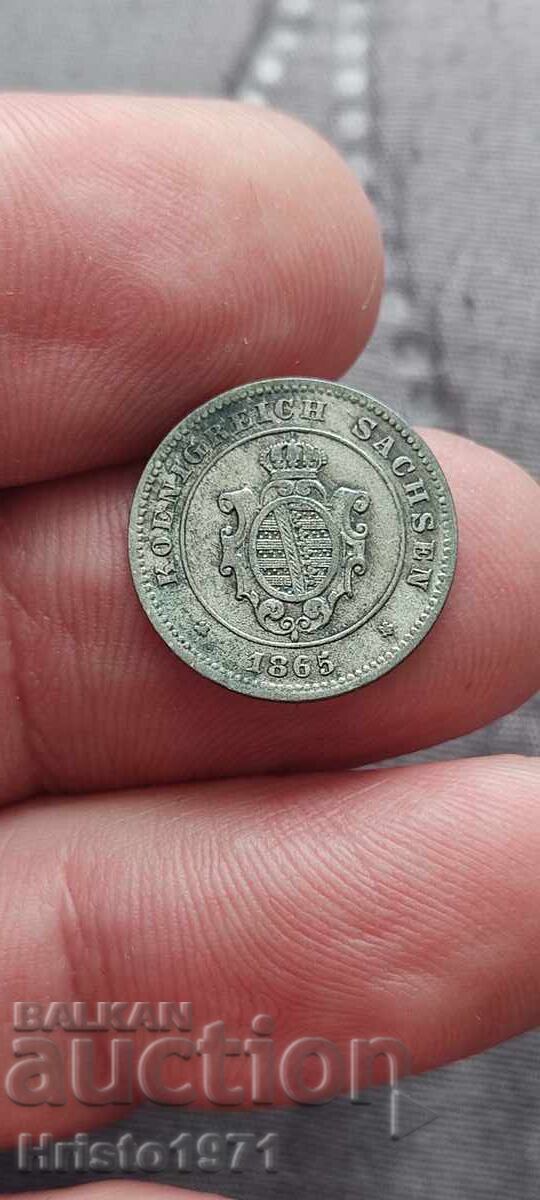 1 Groschen 1865 Saxony with price 50.00 BGN | € 25.56