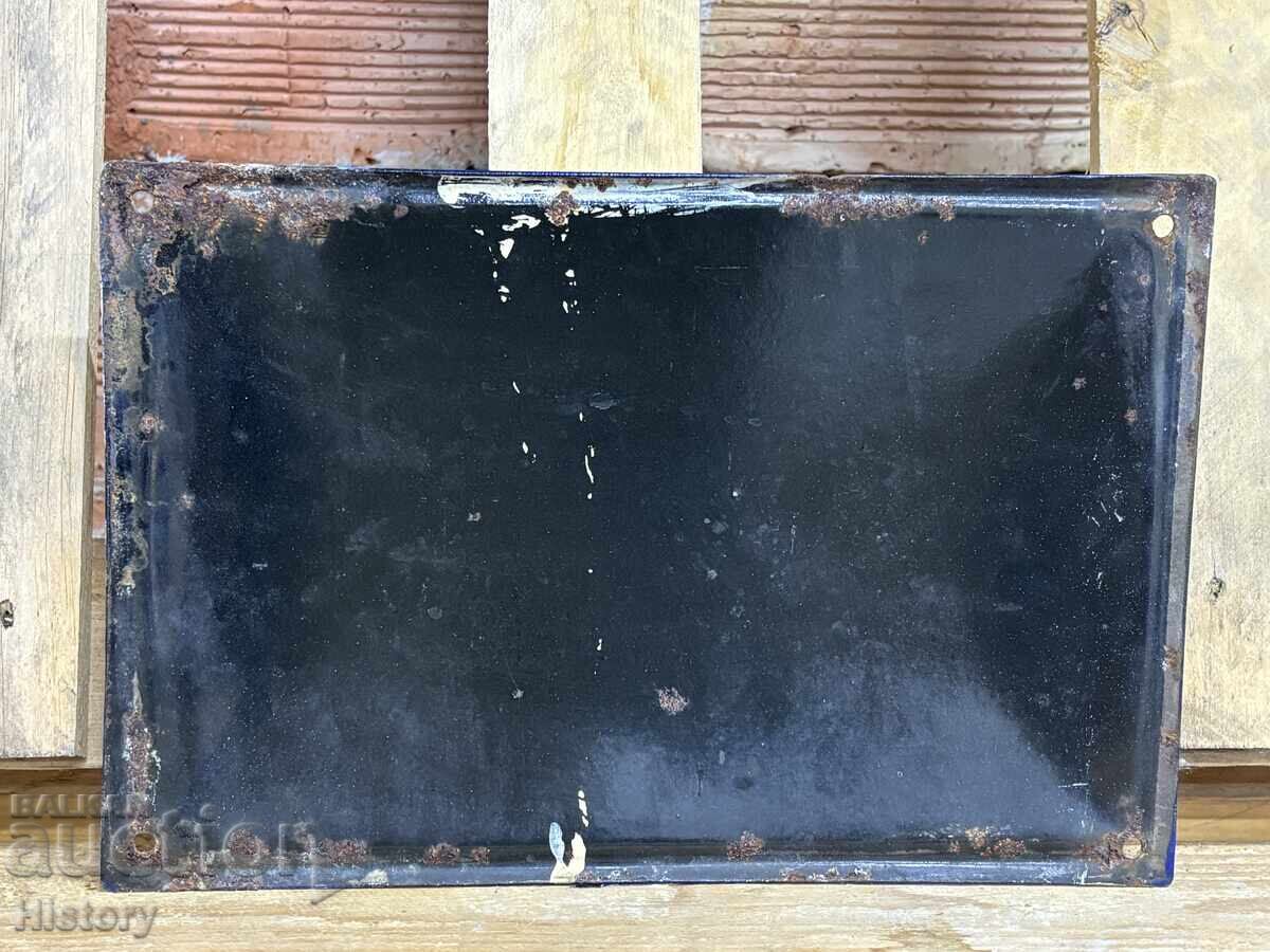 Auction Enamel plate Auction Enamel plate