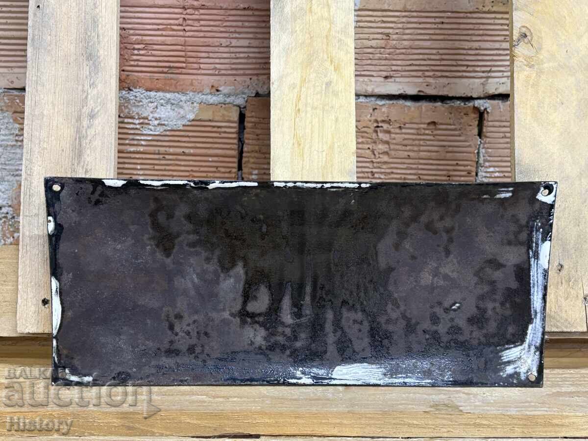 Auction  Enamel plate