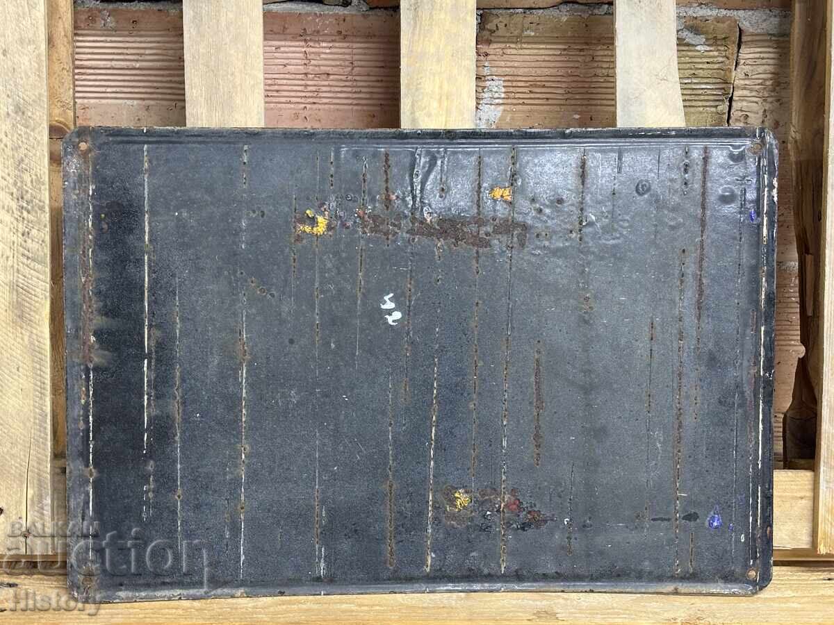 Auction  Enamel plate