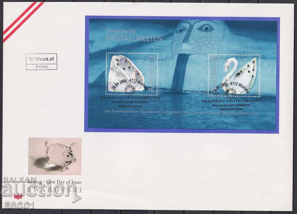 First Day Cover Crystal Worlds Swarovski 2004 from Austria