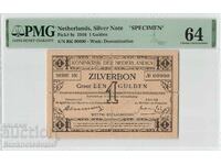 Olanda 1 Gulden 1916 Specimen Pick 8s PMG Choice UNC 64
