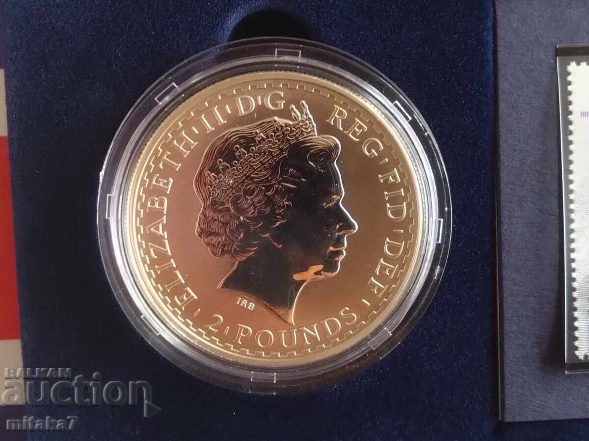 Δημοπρασία Ασημένιο νόμισμα Britannia, 1999 και γραμματόσημο Δημοπρασία Ασημένιο νόμισμα Britannia, 1999 και γραμματόσημο