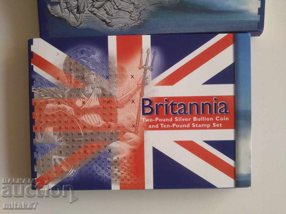 Ασημένιο νόμισμα Britannia, 1999 και γραμματόσημο - 6 Ασημένιο νόμισμα Britannia, 1999 και γραμματόσημο - 6