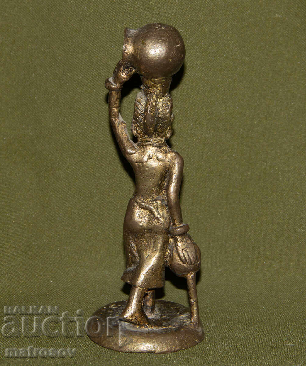 Original Bronze Sculpture of a Woman with a Jug - 6