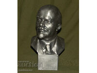 Sculptură metalică bust Rusia URSS Vladimir Ilici Lenin