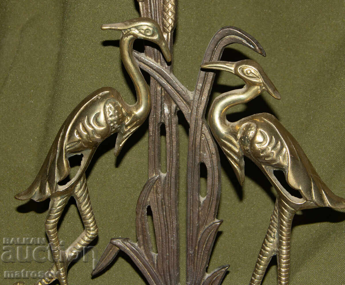 Месингова скулптура декорация Птици - 5