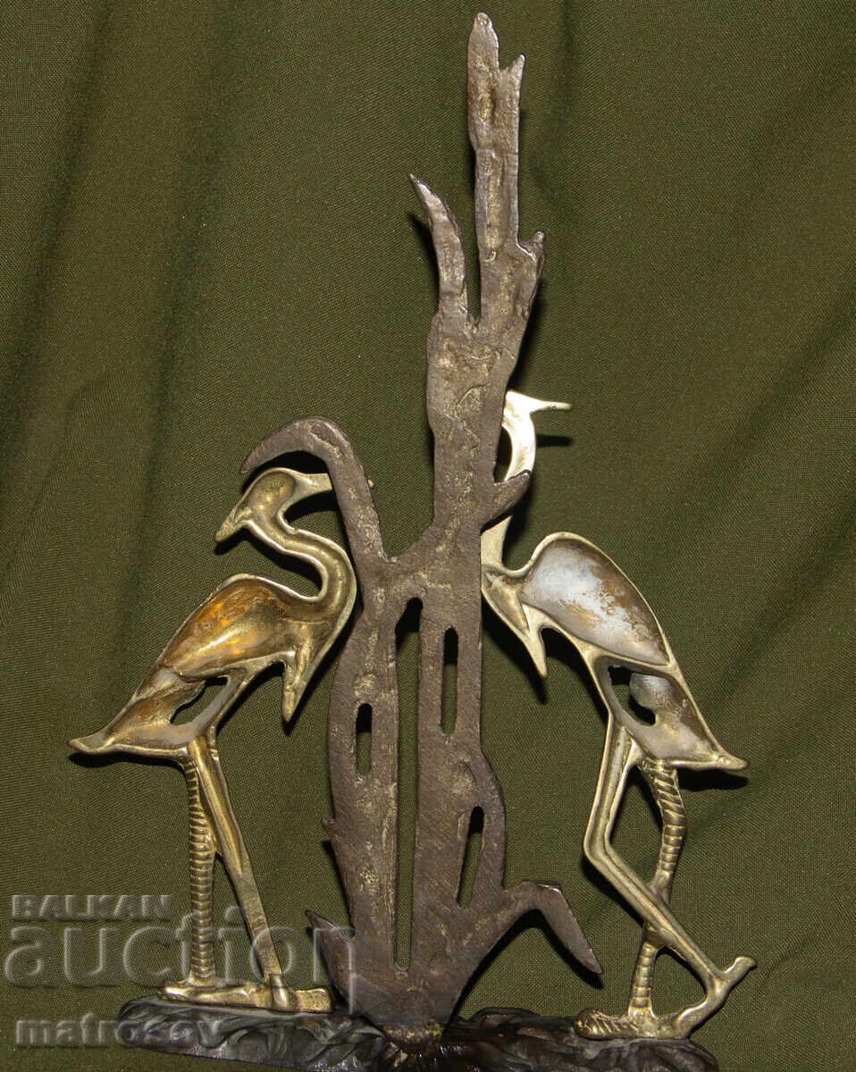 Месингова скулптура декорация Птици - 6