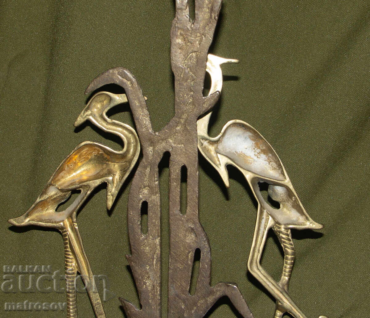 Месингова скулптура декорация Птици - 7