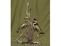 Месингова скулптура декорация Птици