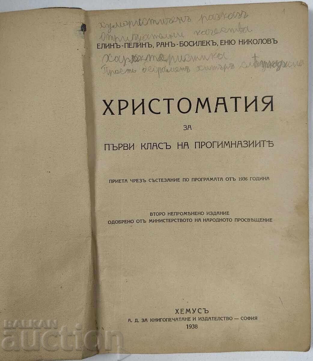 Licitație Crestomație pentru clasa I a gimnaziilor, anul 1937
