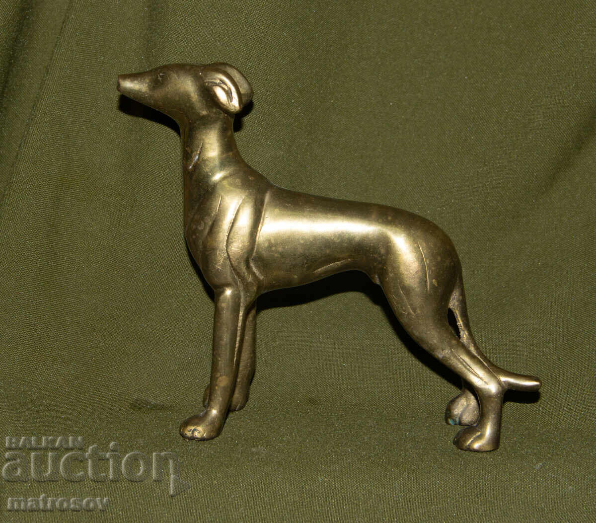Statuetă decorativă din alamă, sculptură câine - 5