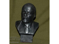 Sculptură metalică bust Rusia URSS Vladimir Ilici Lenin