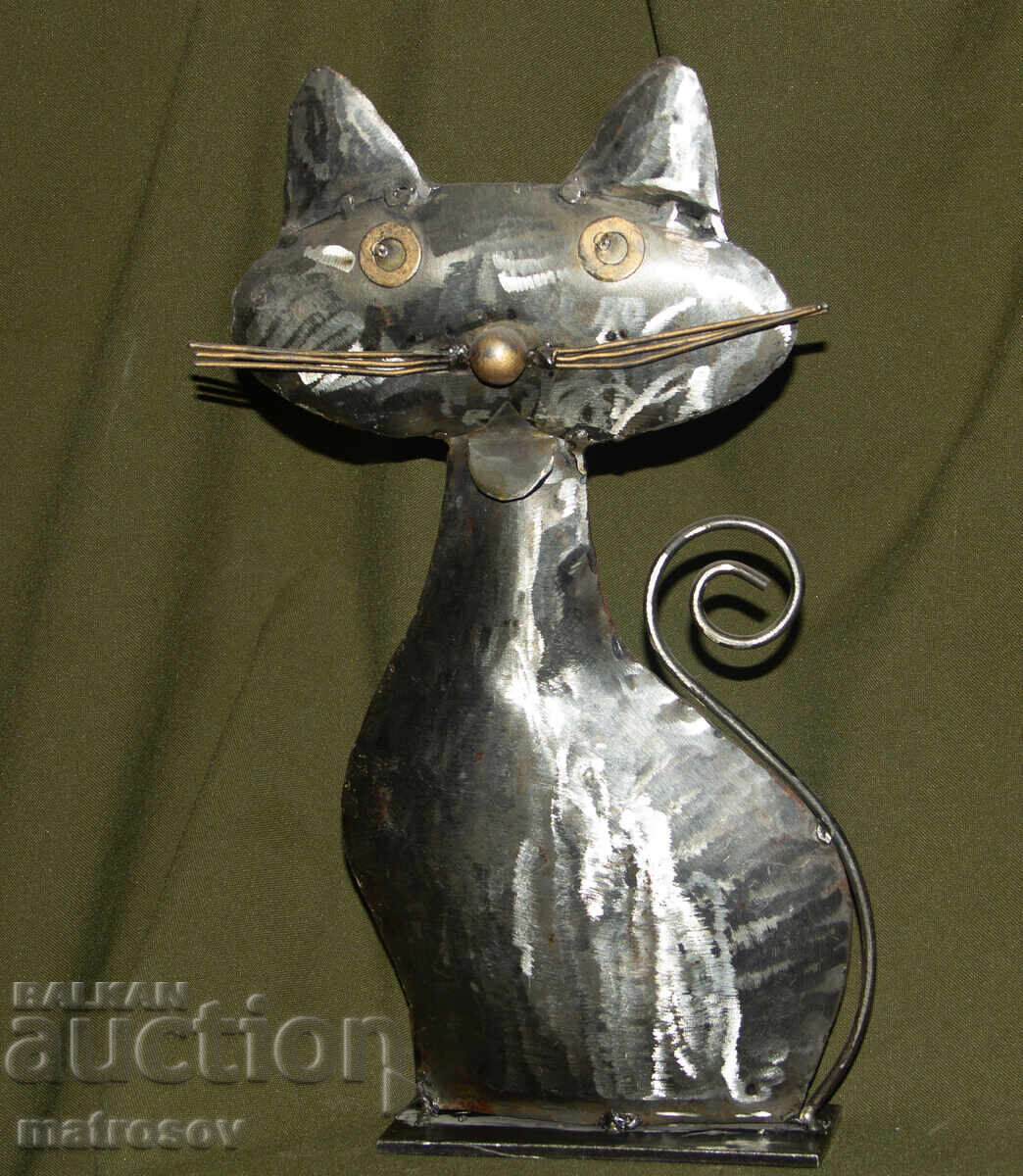 Μεταλλικό διακοσμητικό άγαλμα γλυπτό γάτα με τιμή 250.00 BGN | € 127.82