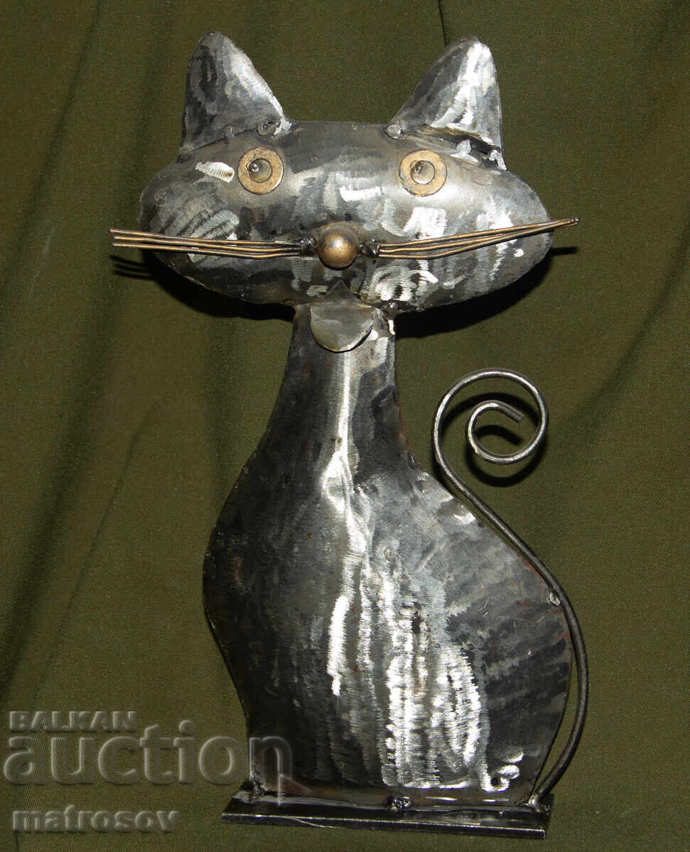 Δημοπρασία Μεταλλικό διακοσμητικό άγαλμα γλυπτό γάτα