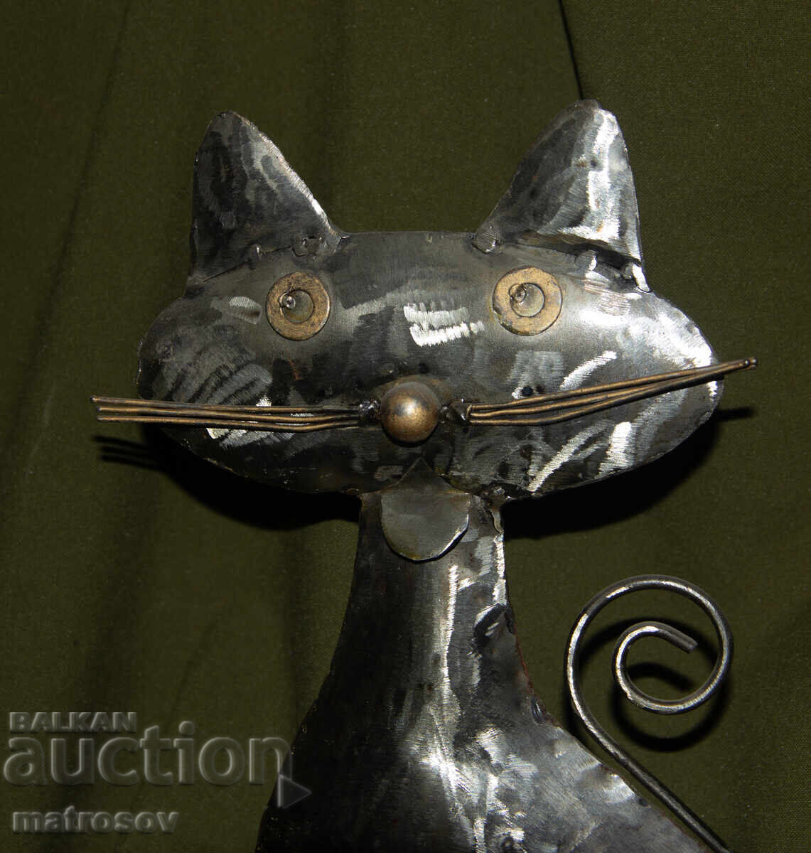 Παράδοση Μεταλλικό διακοσμητικό άγαλμα γλυπτό γάτα