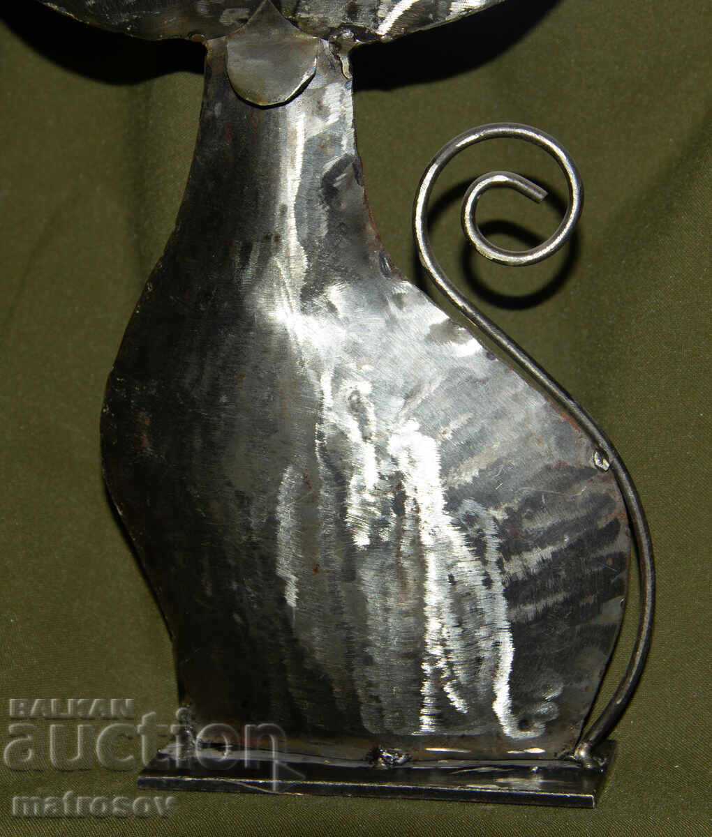 Μεταλλικό διακοσμητικό άγαλμα γλυπτό γάτα - 5