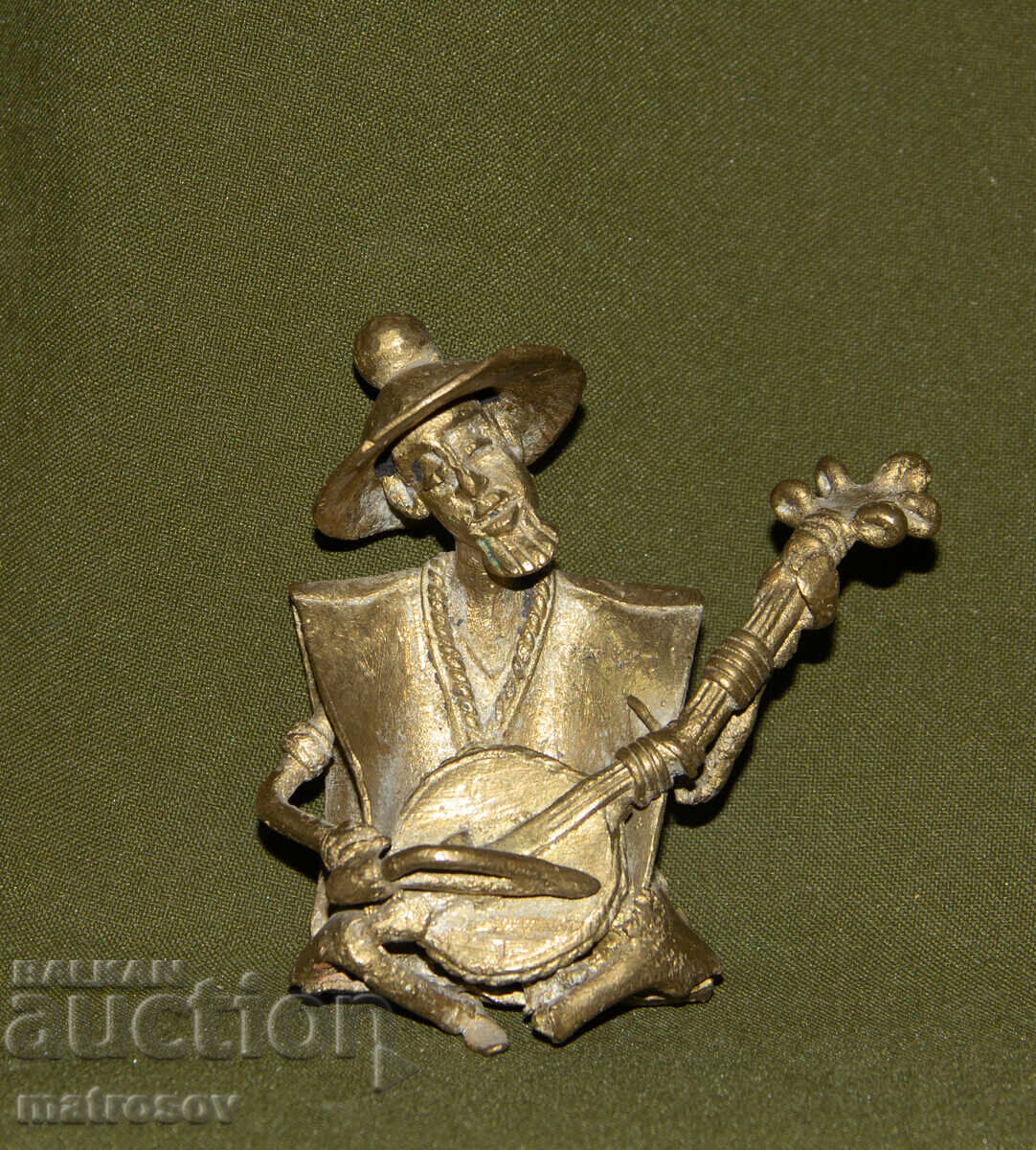 Αυθεντικό χάλκινο γλυπτό μουσικού με τιμή 180.00 BGN | € 92.03