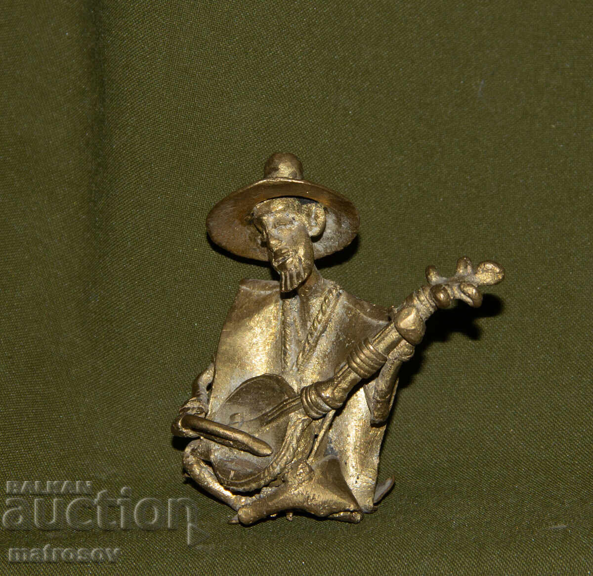 Αυθεντικό χάλκινο γλυπτό μουσικού - 6