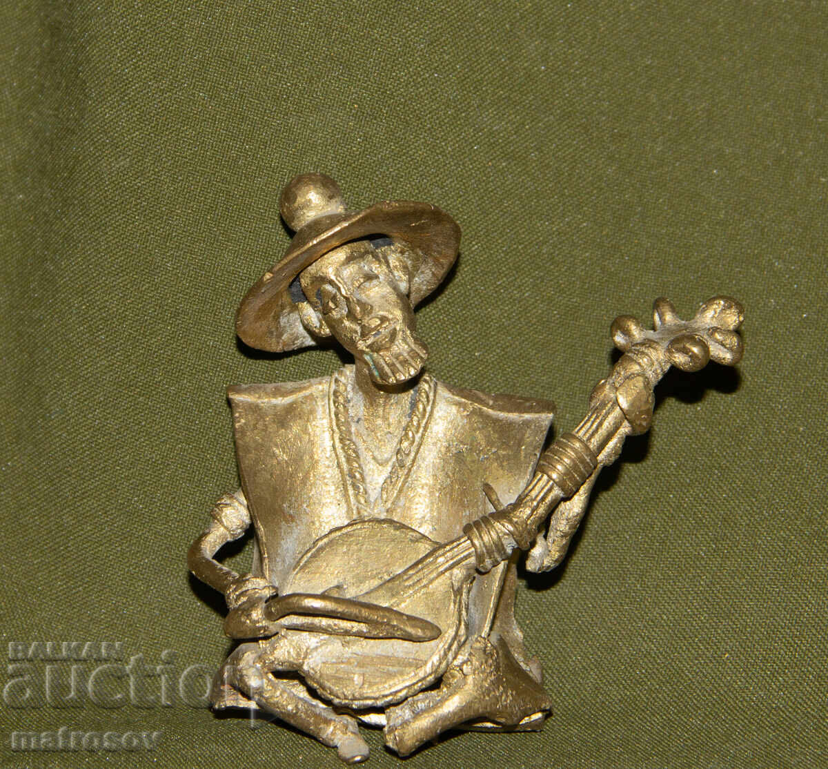 Αυθεντικό χάλκινο γλυπτό μουσικού