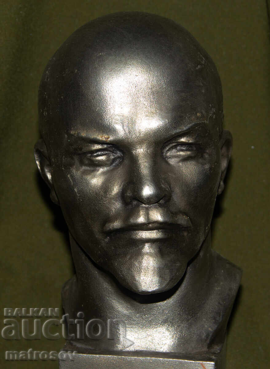 Δημοπρασία Μεταλλικό γλυπτό προτομή Ρωσία ΕΣΣΔ Βλαντιμίρ Ιλιτς Λένιν