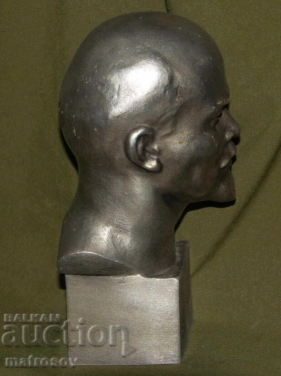 Μεταλλικό γλυπτό προτομή Ρωσία ΕΣΣΔ Βλαντιμίρ Ιλιτς Λένιν - 6