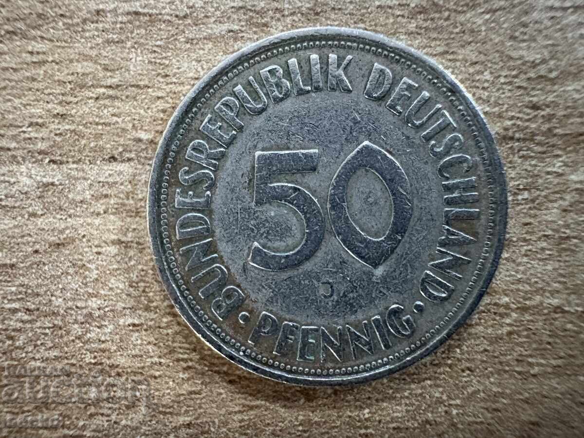 Γερμανία - 50 πφένιγκ (1950) - J Γερμανία - 50 πφένιγκ (1950) - J