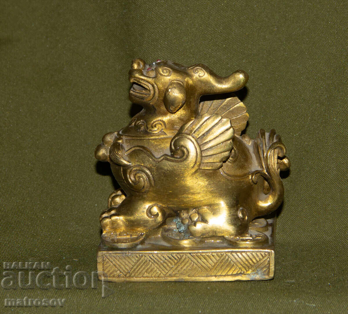 Brass figure Chinese mythology Foo Dog - 6