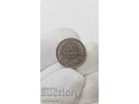 Bulgarian princely coin 20 stotinki 1906